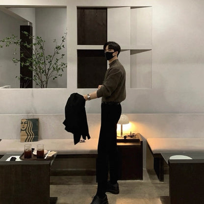 Men's Knit Turtleneck Sweater