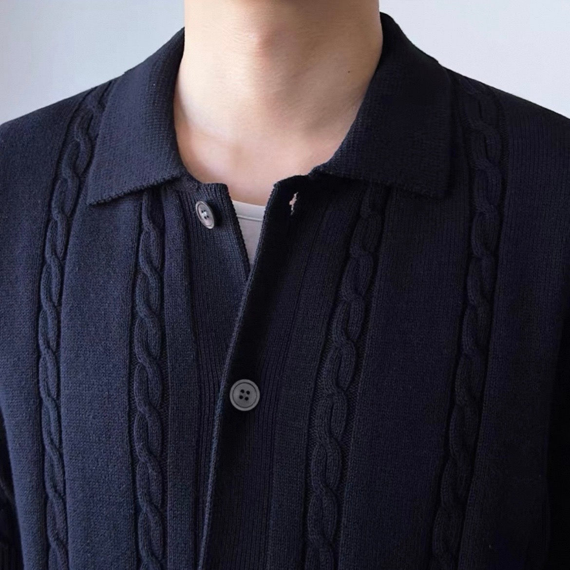 Casual Cable-Knit Cardigan