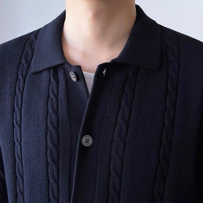 Casual Cable-Knit Cardigan