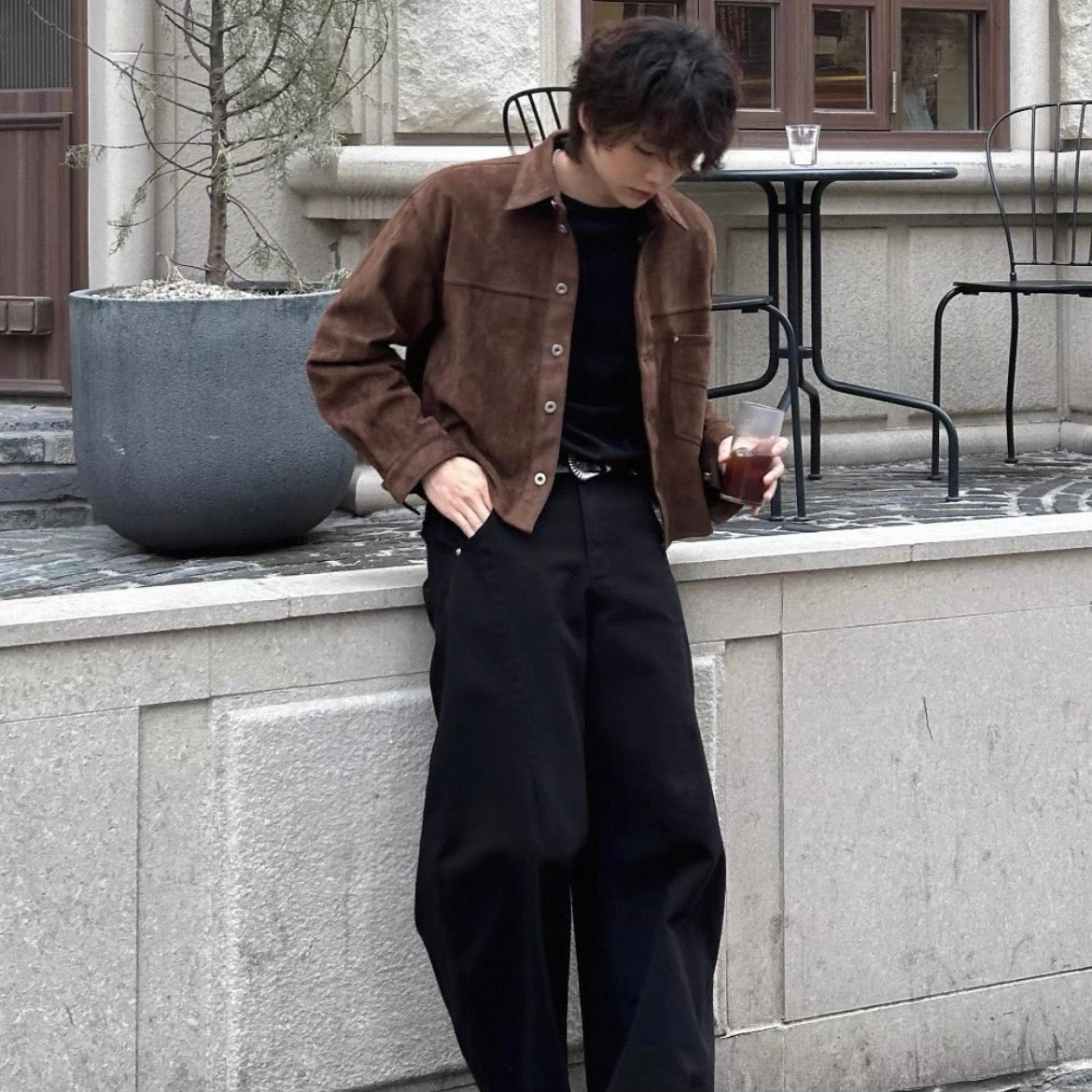 Wide Straight Slacks