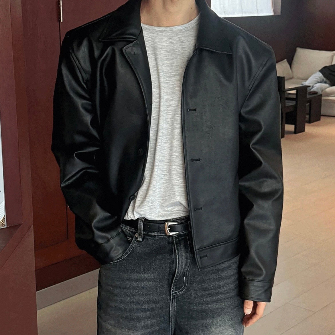 Minimal Leather Jacket
