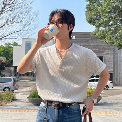 Loose Summer Collared T-shirt