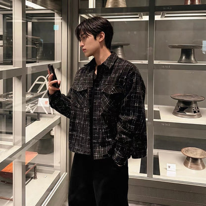 Black Check Tweed Jacket