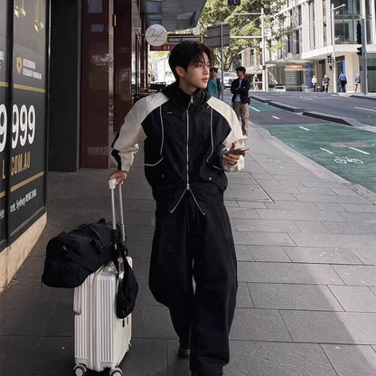 Contrast Piping Track Jacket
