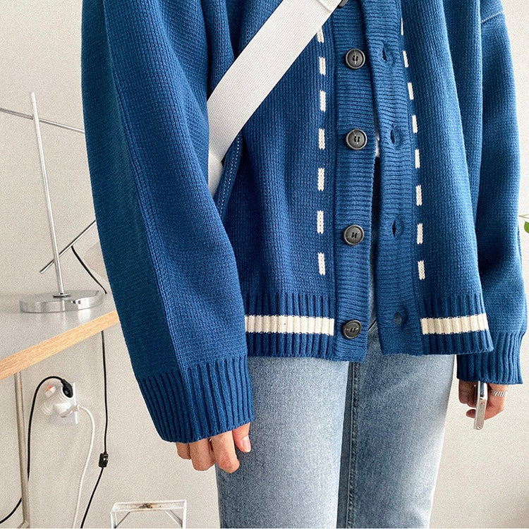 Cardigan Loose Gang Knit Sweater