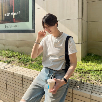 Summer Basic Round Neck Tee