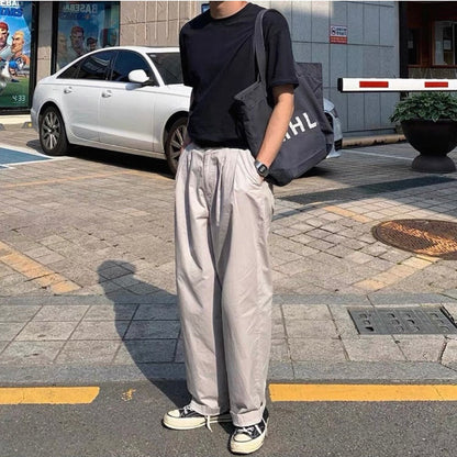 Korean Wide-Leg Sports Pants