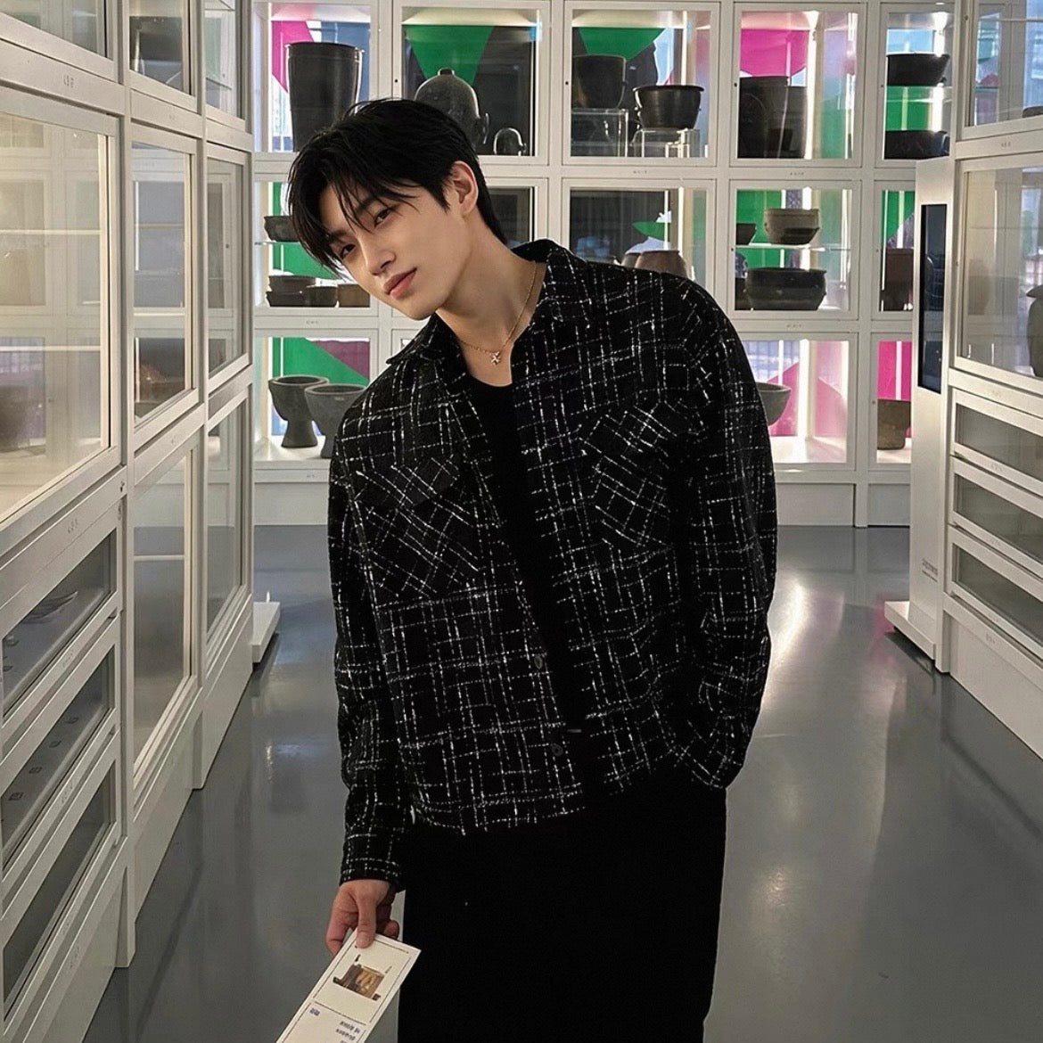 Black Check Tweed Jacket