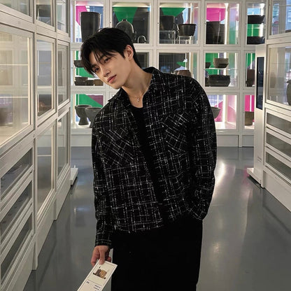 Black Check Tweed Jacket
