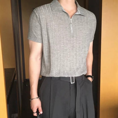 Smart Casual Half-Zip Polo Shirt