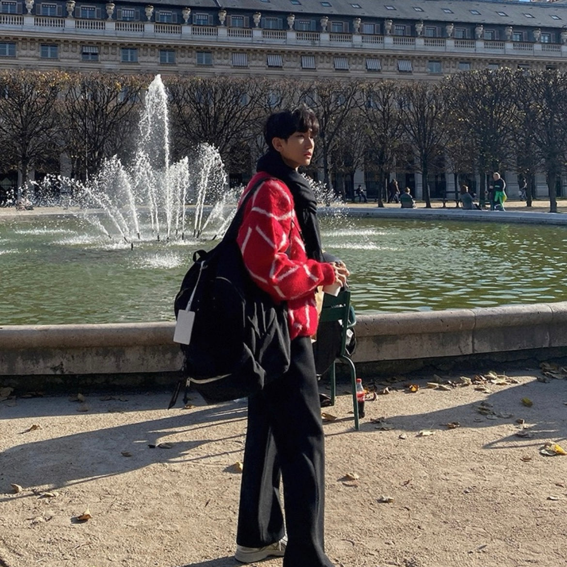 Plaid Knit Sweater for Couples