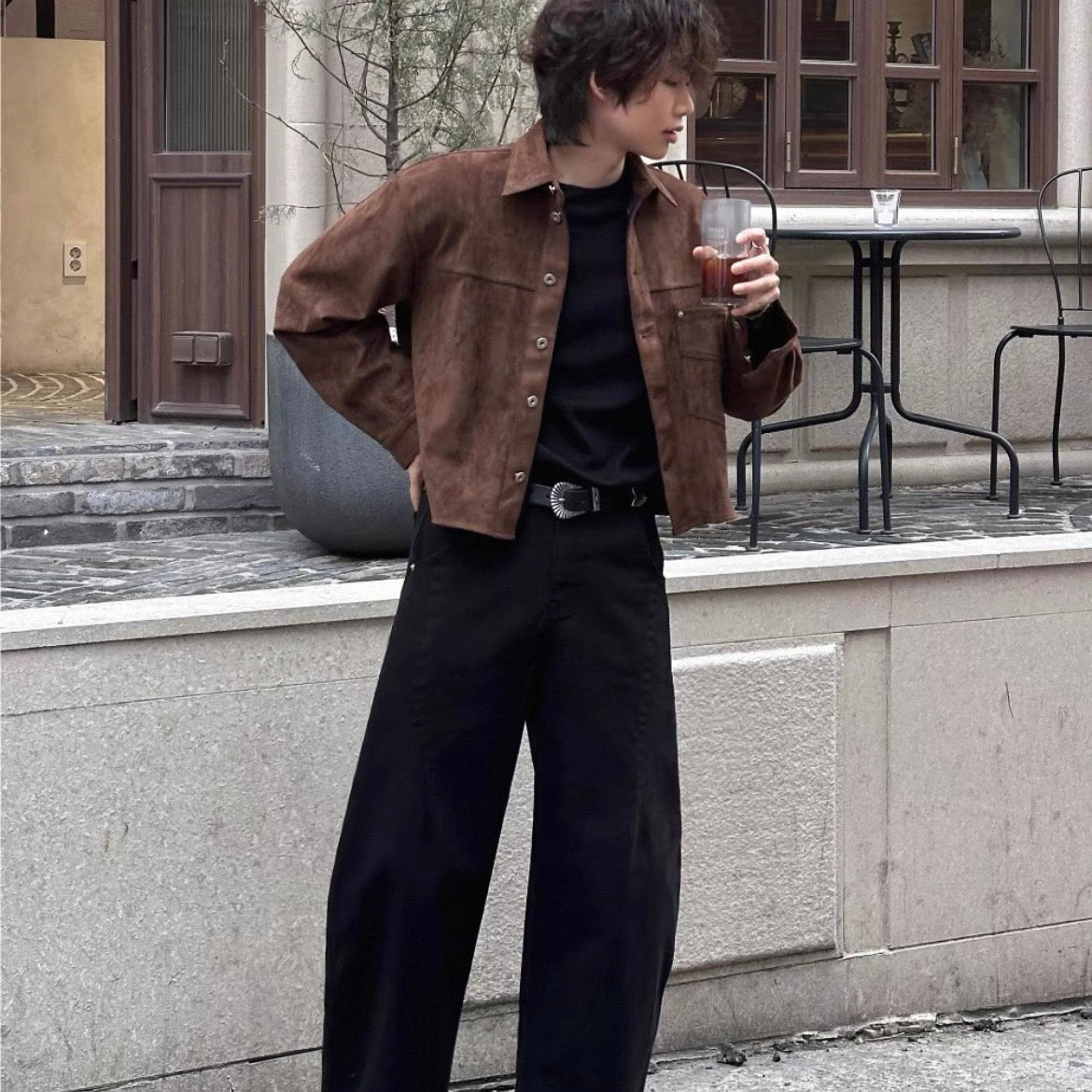 Wide Straight Slacks