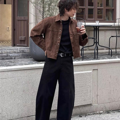 Wide Straight Slacks