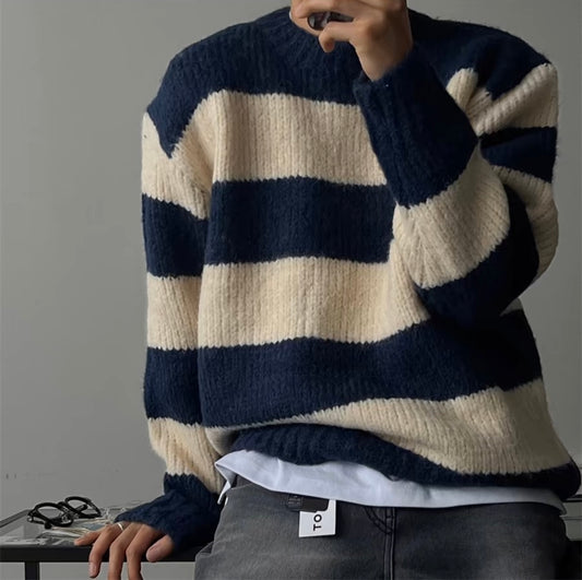 -Kr-Wide Stripe Knit