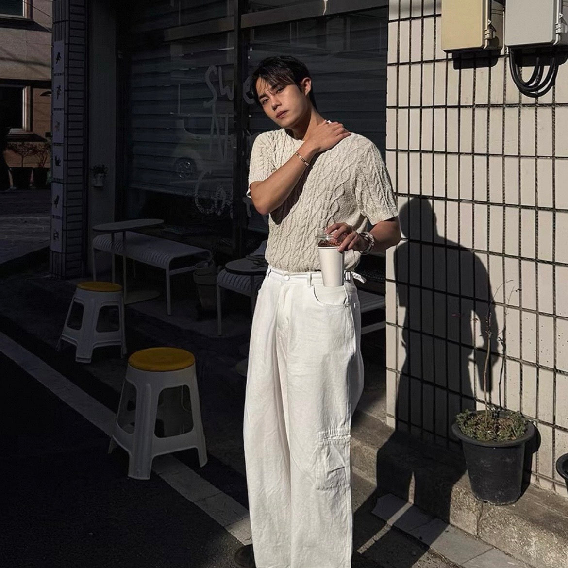 Loose Summer Knit T-Shirt