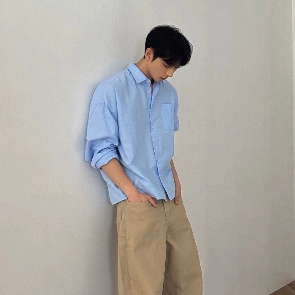 Korean-Style Long Sleeve Shirt