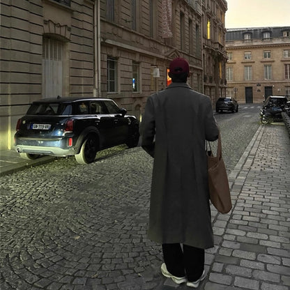 Men's Warm Wool Trench Coat