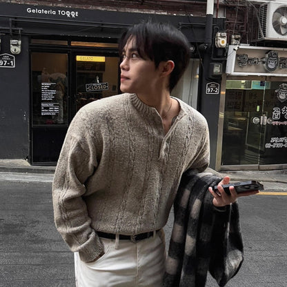 Loose Knit Henry Sweater