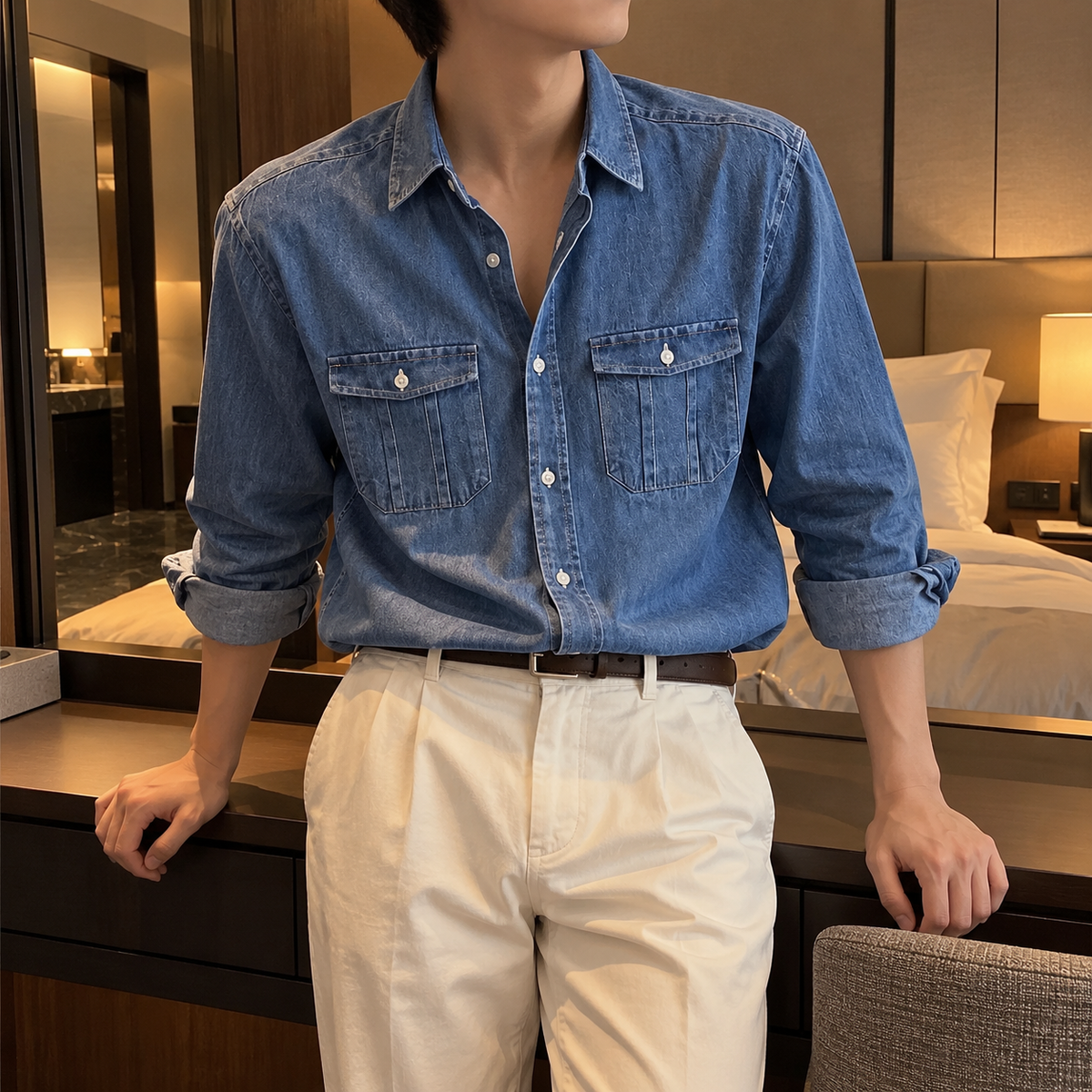 Fall Design Sense Lapel Shirt