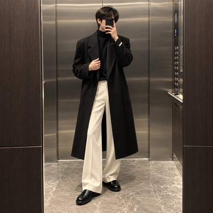 Tweed trench coat