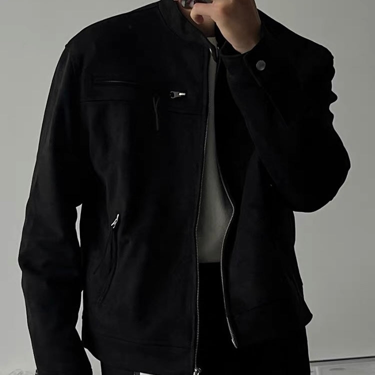 Suede Zip-Up Jacket