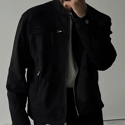 Suede Zip-Up Jacket