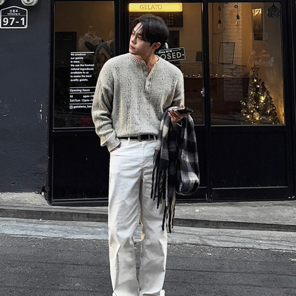 Loose Knit Henry Sweater