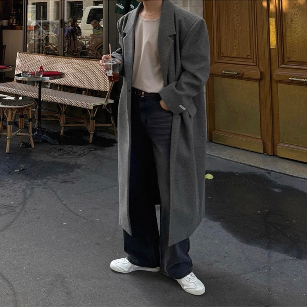 Men's Warm Wool Trench Coat