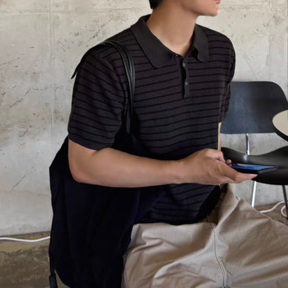 Casual Striped Polo Shirt