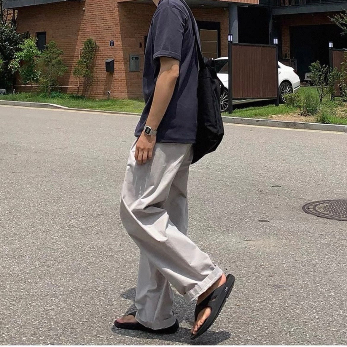 Korean Wide-Leg Sports Pants