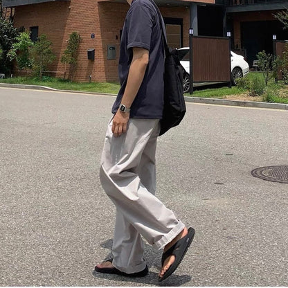 Korean Wide-Leg Sports Pants