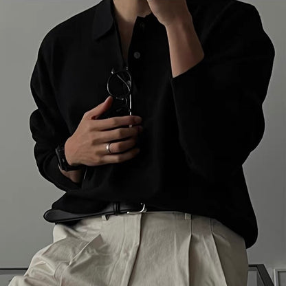 Classic Ribbed Knit Polo