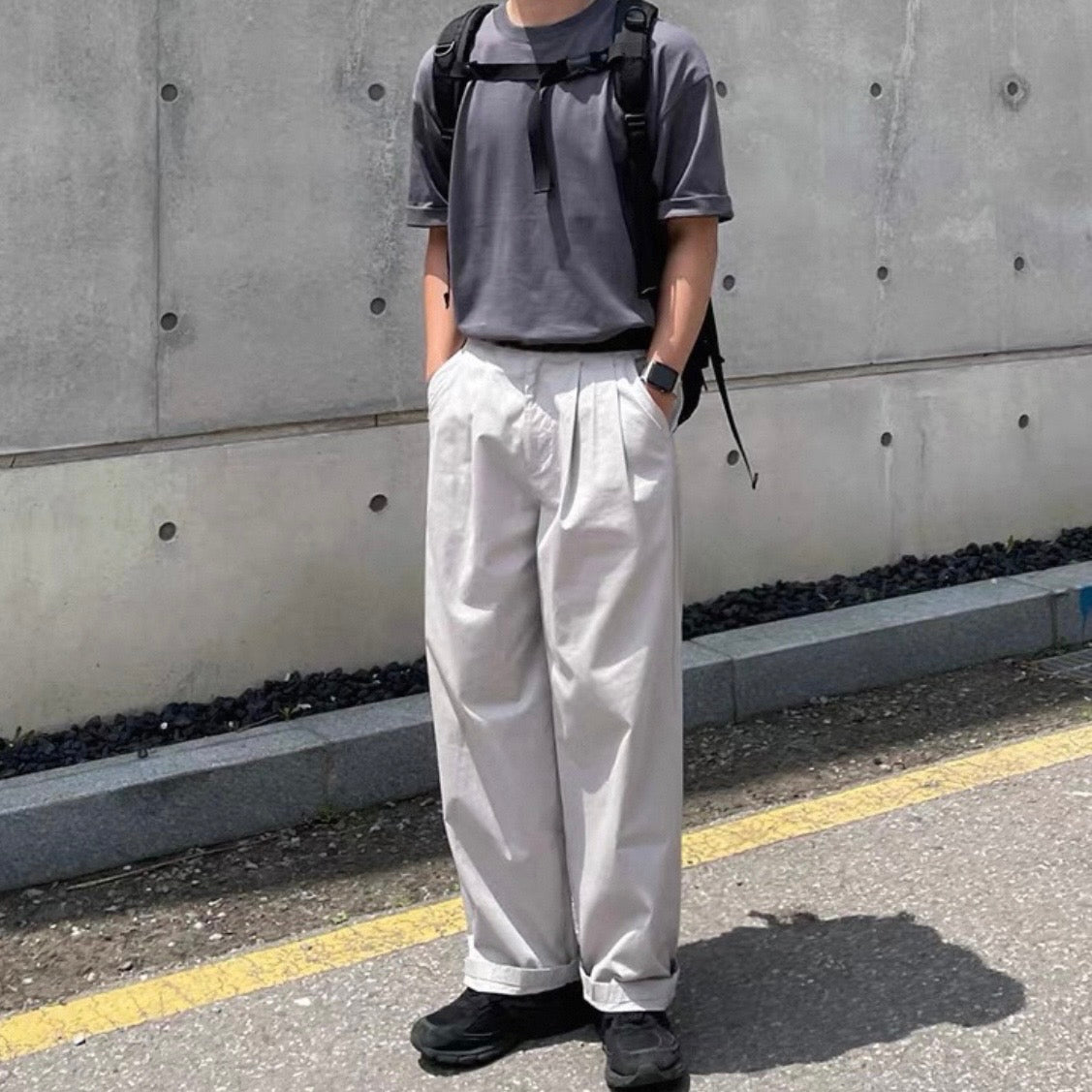 Korean Wide-Leg Sports Pants