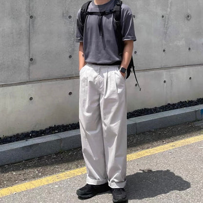 Korean Wide-Leg Sports Pants