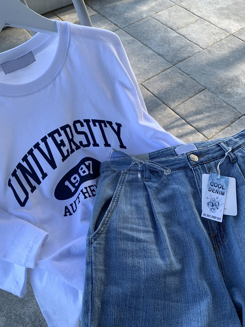 University Round Neck T-shirts