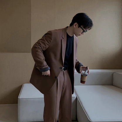 Casual Solid Color Jacket Setup