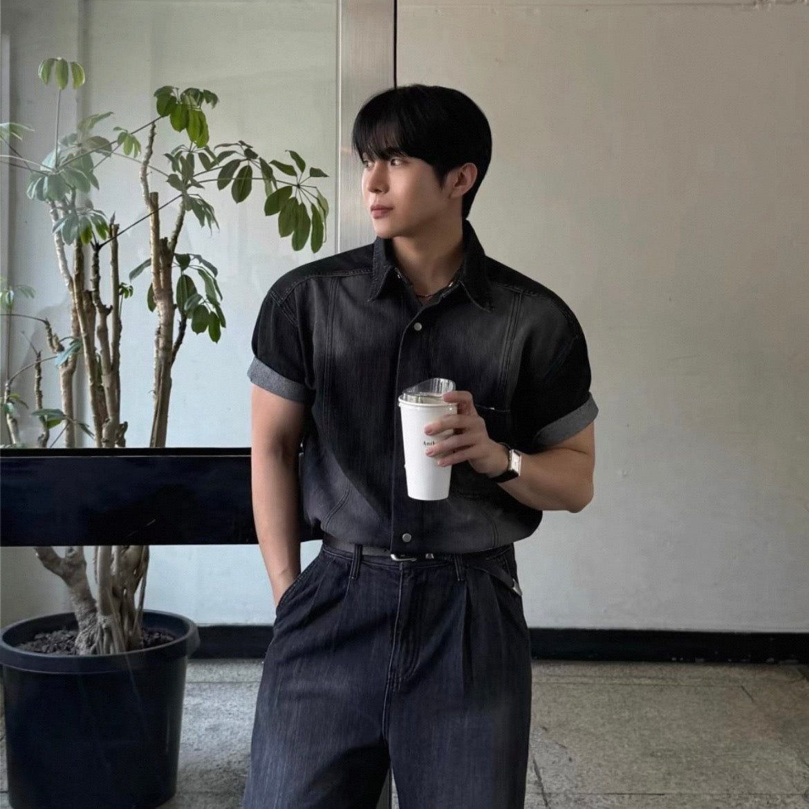 Vintage Washed Denim Shirt