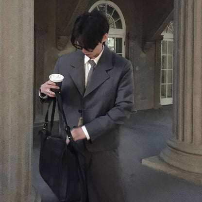 Casual Gray Suit Setup