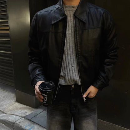 Vintage Leather Blouson Jacket