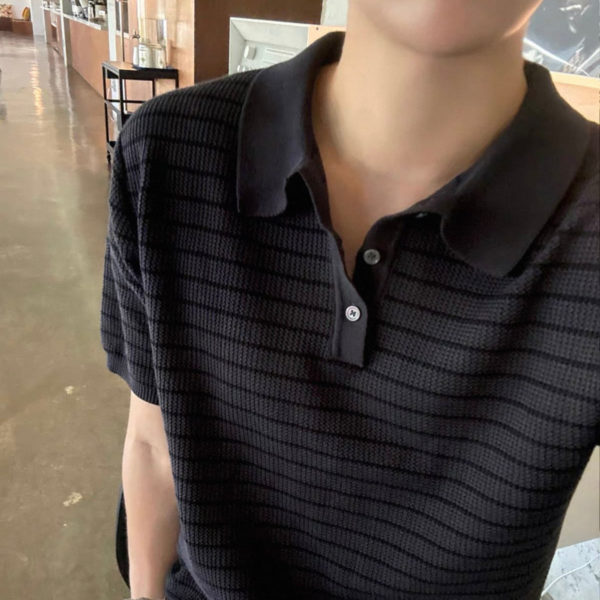 Casual Striped Polo Shirt