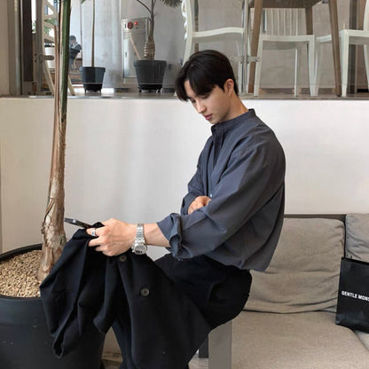 Breezy Casual Long-Sleeve Shirt