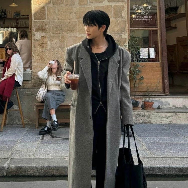 Men's Warm Wool Trench Coat