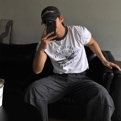 Retro Color Block T-Shirt