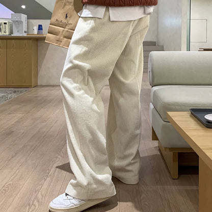 Retro Corduroy Wide-Leg Pants