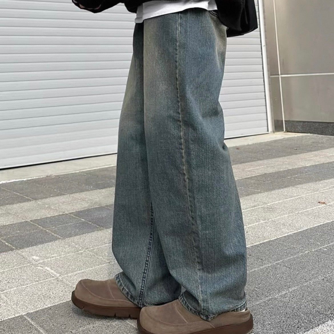 Retro Loose Wide-Leg Jeans