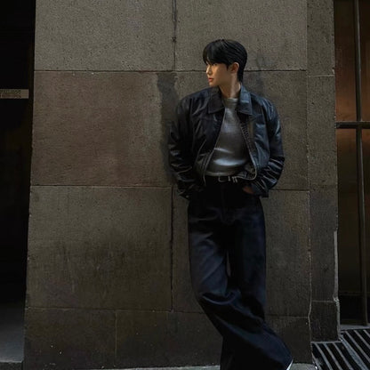 Vintage Leather Blouson Jacket
