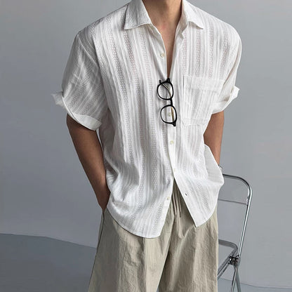 Sheer Stripe Relaxed Shirt