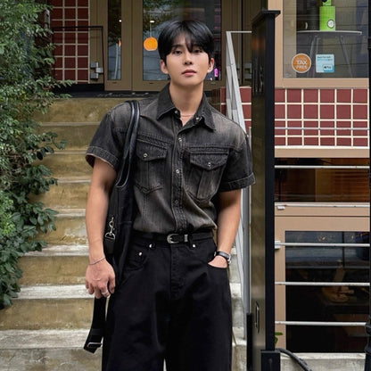 Korean Style Denim Shirt
