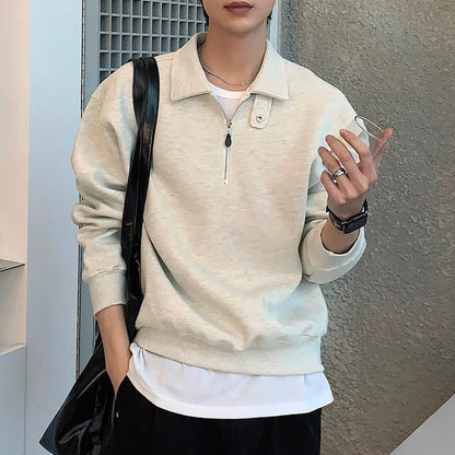 Collar Half-Zip Sweatshirt