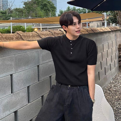 Slim Breathable Knitted T-Shirt